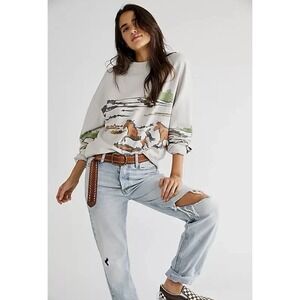 Daydreamer Running Horses Oversized Crew Size Small